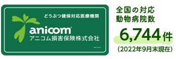 全国の対応動物病院数 6,629件