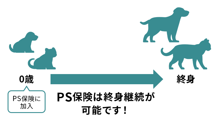 終身まで継続のイメージ
